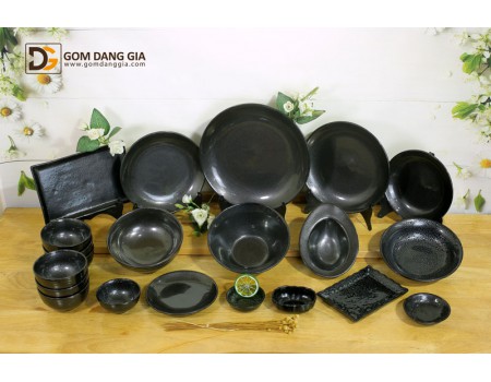 Bộ bát đĩa ăn men gốm hỏa biến S5 Bộ bát đĩa ăn men gốm hỏa biến S5