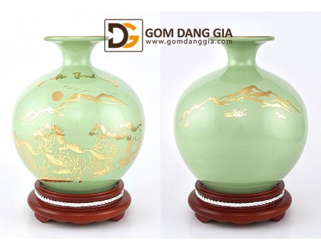 Bình hút tài lộc Bát Tràng đường kính 26,5cm Bình hút tài lộc Bát Tràng đường kính 26,5cm