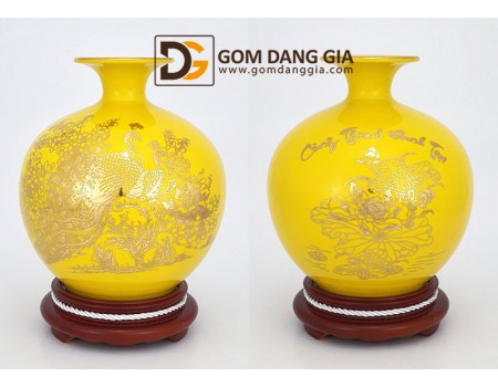 Bình hút tài lộc Bát Tràng đường kính 32cm Bình hút tài lộc Bát Tràng đường kính 32cm